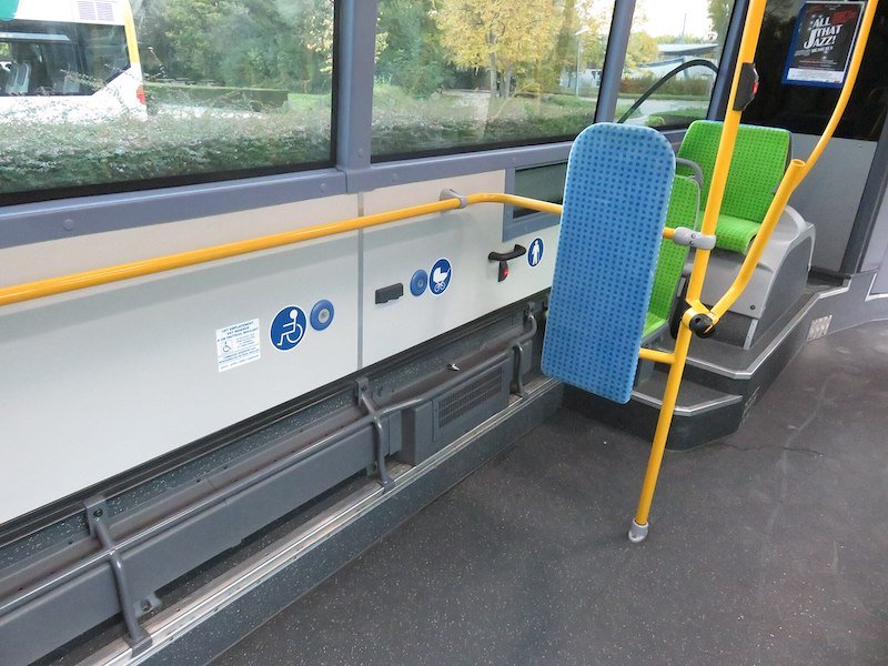 Emplacement PMR d'un bus Iveco Crossway