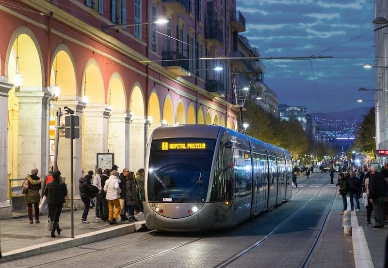 Novembre 2019. Tramway de Nice. Ligne 1. Station Masséna.